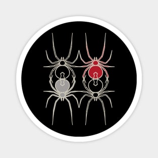 Simply Spooky Collection - Spiders - Bat Black and Bone White Magnet